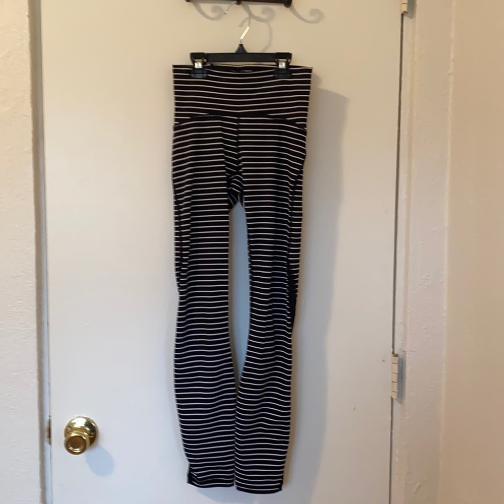Lululemon tight. Black and white striped, size 2
